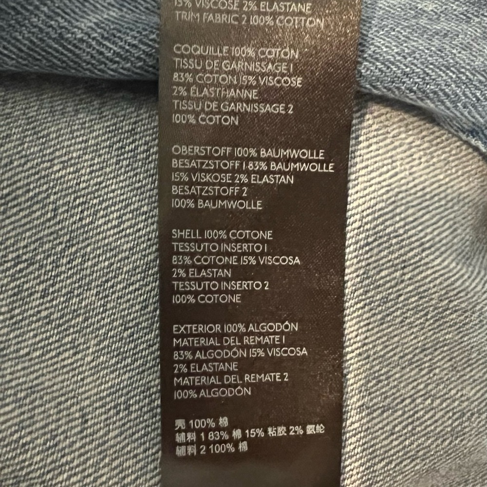 Free People Blue Denim Jacket with Dark Trim - Picture 10 of 10